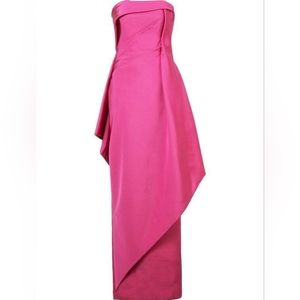 ♡$3,900 RUBIN SINGER ROSE PINK SILK LINED GOWN US 2